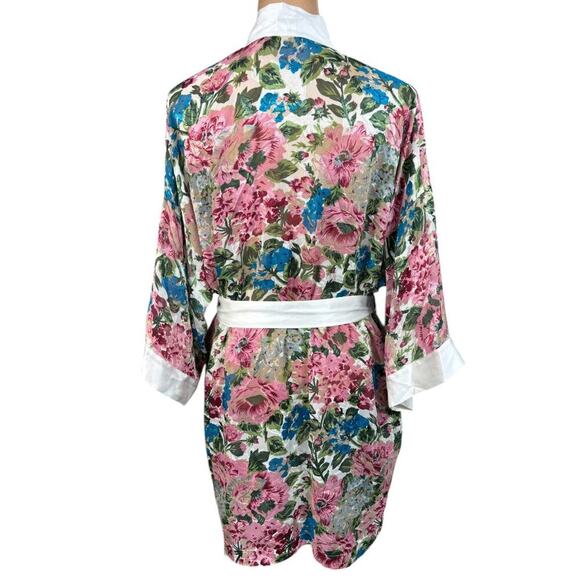 Vintage Gold Label Victoria's Secret Floral Robe One Size Elegant Feminine - Picture 5 of 14